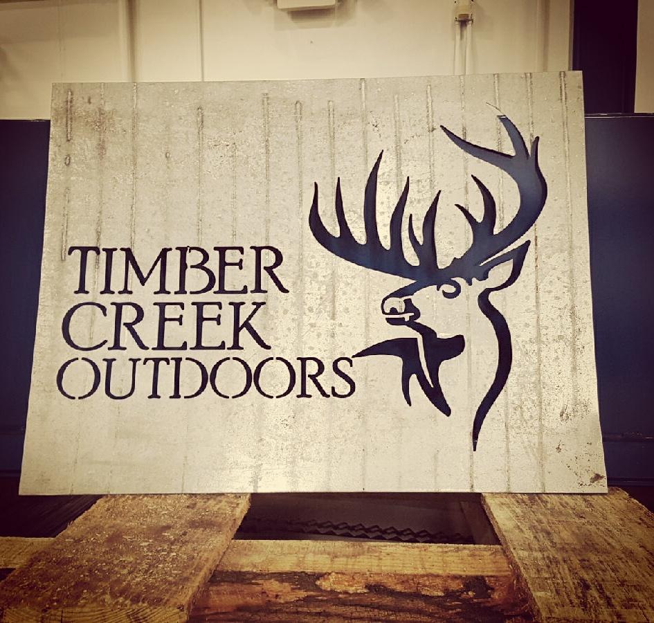 Logo cut with a waterjet.  Can't wait to make a custom reclaimed barn wood frame.