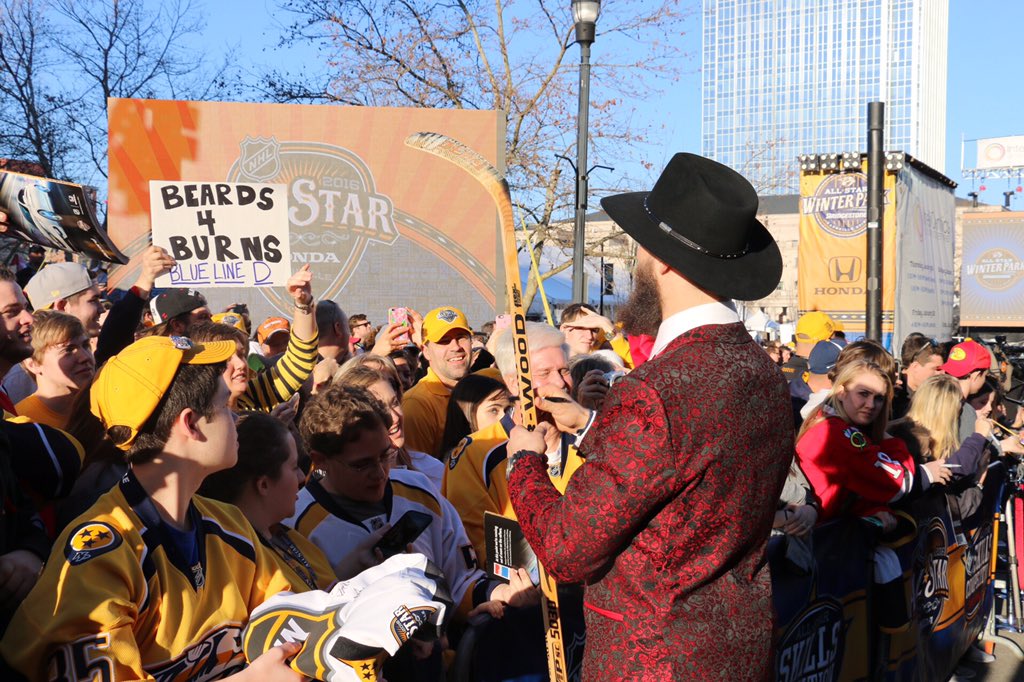SanJoseSharks's tweet photo. .@Burnzie88 on the red carpet. #NHLAllStar https://t.co/61EEb7VQB1
