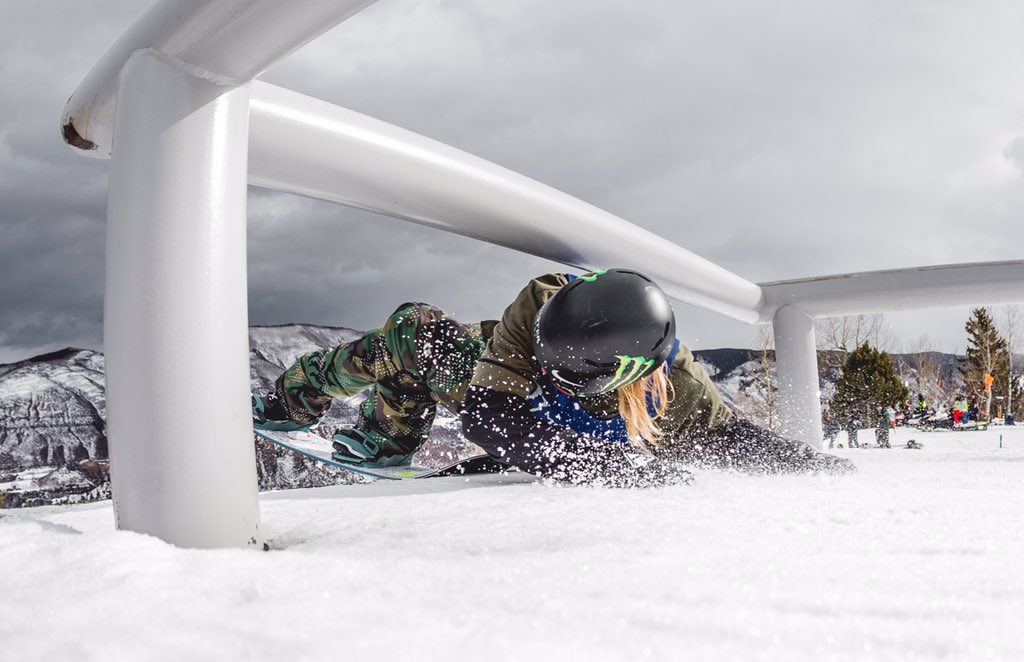 sagekotsenburg's tweet photo. Today was really tough!  Just glad I didn't clip my body going under this rail! https://t.co/sUnrbUUstn