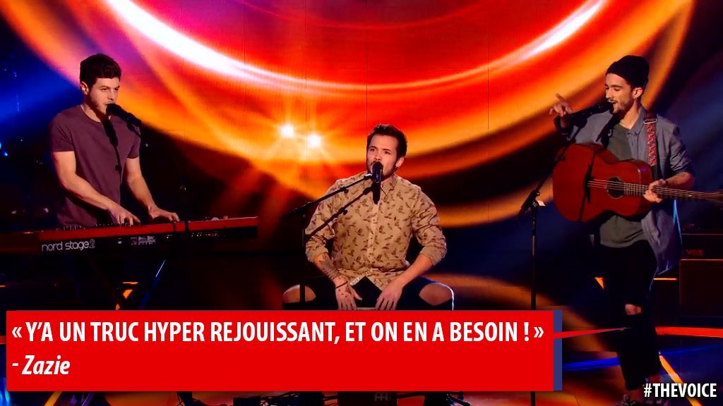 TheVoice_TF1's tweet photo. #TheVoice 
Les coachs sont sous le charme d'#Arcadian ! Quelle performance ! #Bravo https://t.co/2N8bvcVDWq