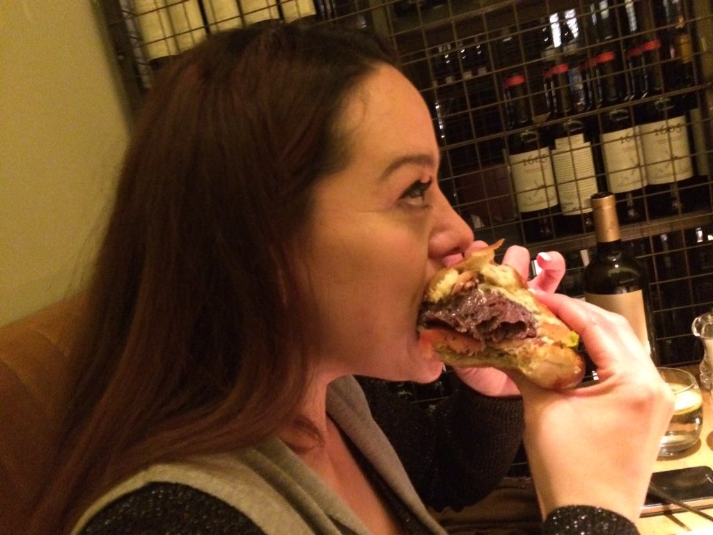 MossyMac212's tweet photo. Sight for sore eyes .. @aislingkelly87 tucking into MY 8oz pulled beef burger for the fourth time! #Union8 #burger https://t.co/EK2rRMjn4c