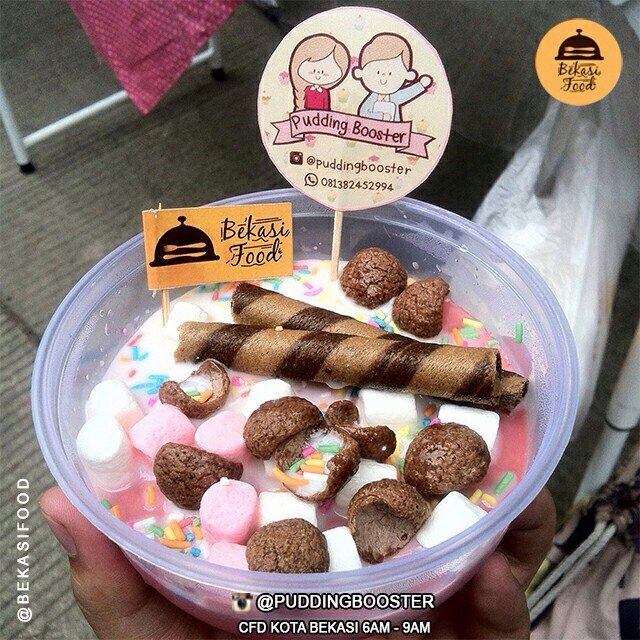 Jangan lupa kalo ke #cfdbekasi ke <a href="/puddingbooster/">Pudding Booster</a> yaaa :) #bekasifood
