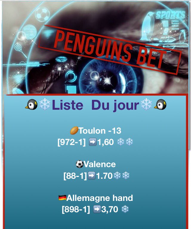 Penguins_Bet's tweet image. Notre 2/3 habituel , demain , encore ?