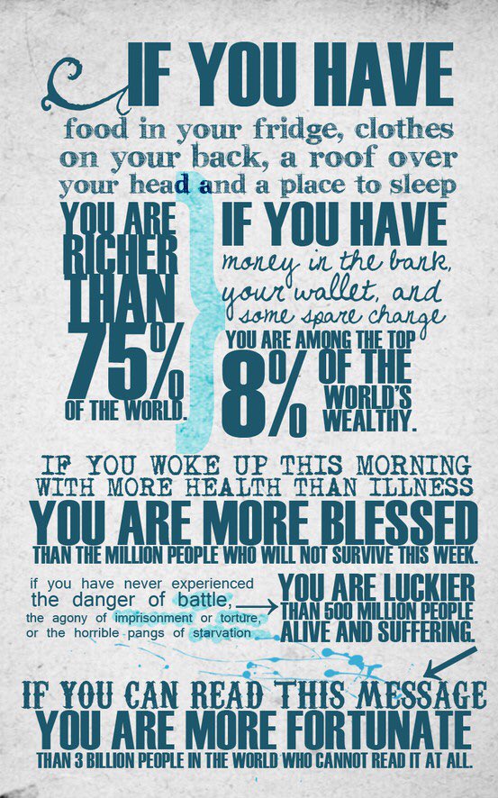 #Think...before complaining how unlucky you are next time, read this first...