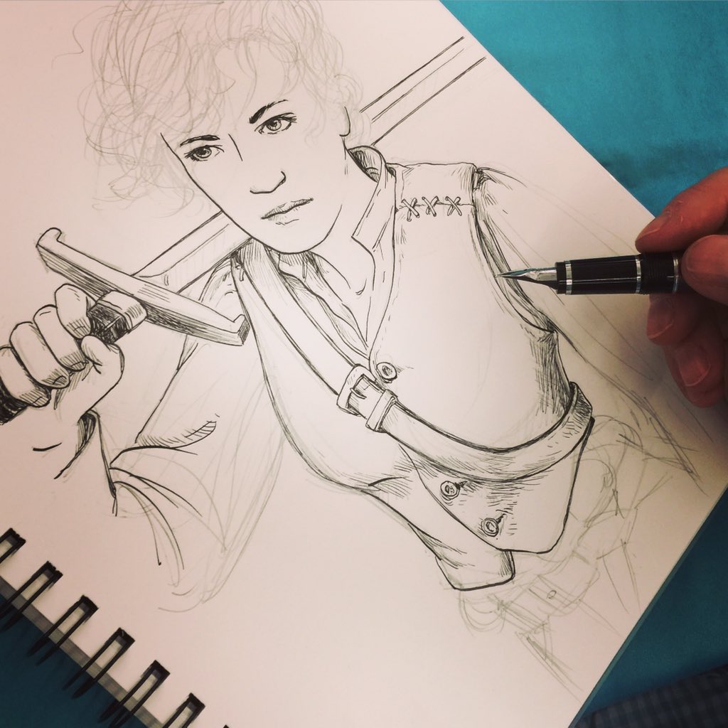 PaigeBraddock's tweet photo. #lumacon2016 fun time inking 🤓 https://t.co/4k84EwEc6u