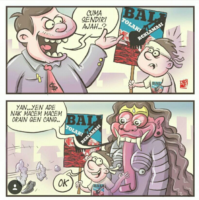 sarasdewi's tweet photo. "Kalau ada apa2, beritahu saya aja" Leak. Haha.. selamat pagi! #LeakBali #InvestorDiamahLeak kartun oleh @dieant_ https://t.co/6Gr0Lpmx90