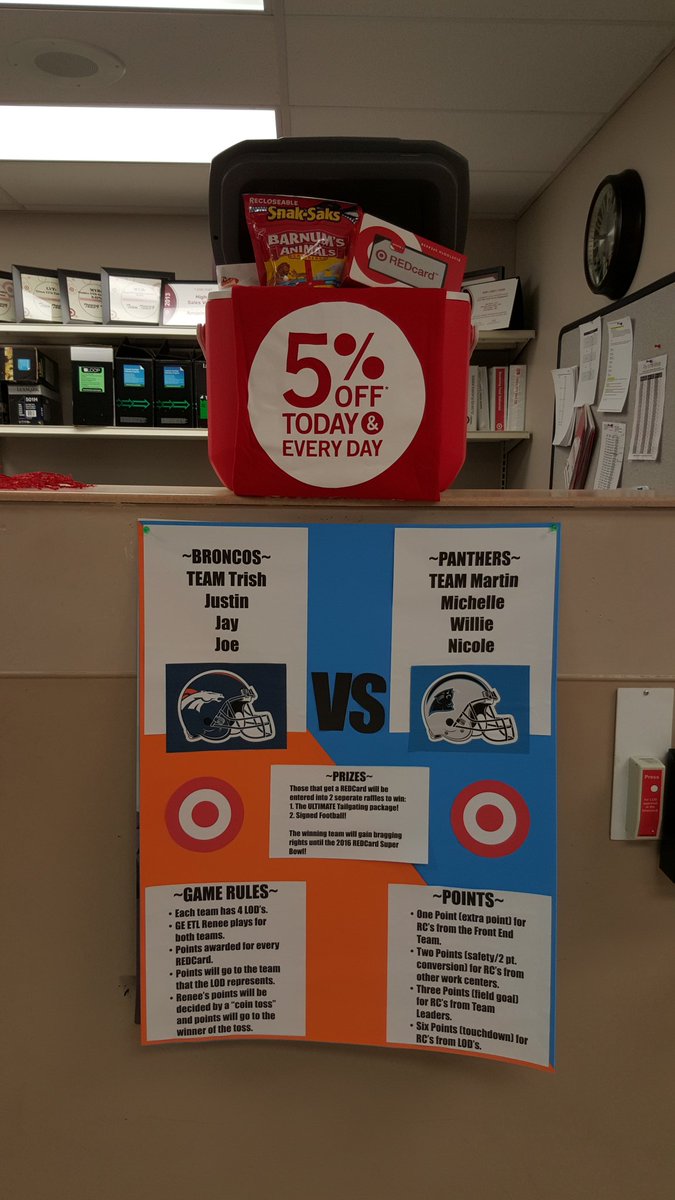 Let's save that money! #5%off <a href="/Cruz2012A/">Michelle Cruz</a> <a href="/justinoldt/">J</a> <a href="/aharwell15/">Jay Harwell</a> <a href="/Joe_Acker25/">Joe Acker</a> #redcardsuperbowl #goteampanthers