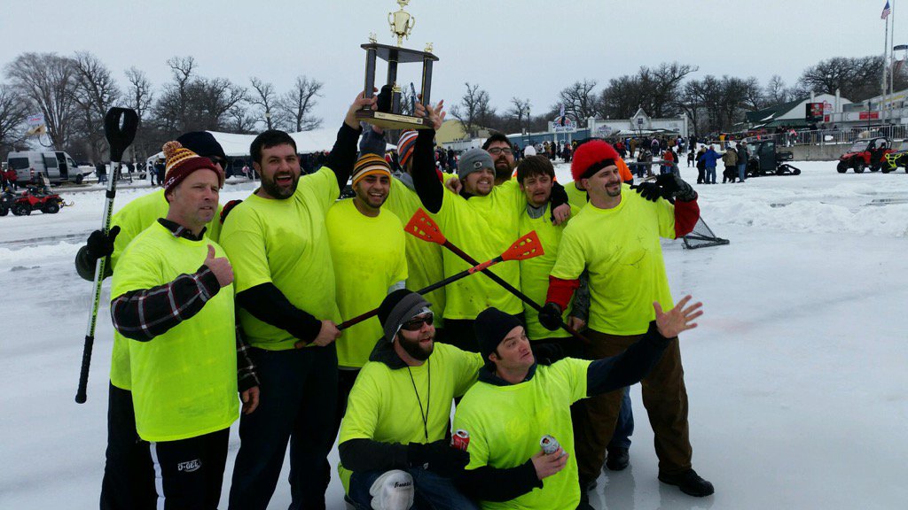 BojiWinterGames's tweet photo. Broomball winners Kraninger Construction and @westobeer sponsored by Shaw's if Okoboji https://t.co/N4ku2kJxNx