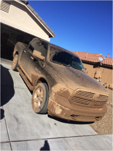 RamTrucks's tweet photo. A little dirt represents a job well done. #RamLife #Muddy 
(Photo Credit: Noe R.) https://t.co/wMl8L2dZVw