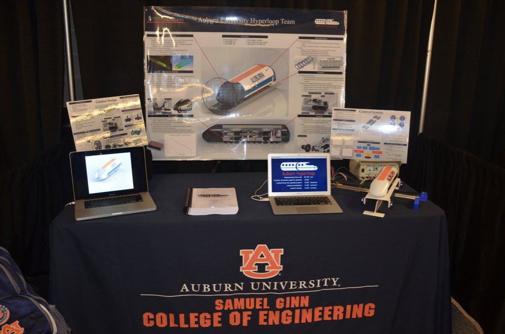 auhyperloop's tweet image. We have won Best Overall Subsystem AND Most Innovative Design at the @SpaceX Hyperloop Competition! @AuburnEngineers