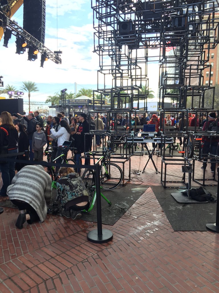 HANAsoSuite's tweet photo. Wonderful to see tons of @SAPsv volunteers helping set up this morning for #SB50 Fan Zone. https://t.co/v1WrxKGaAX