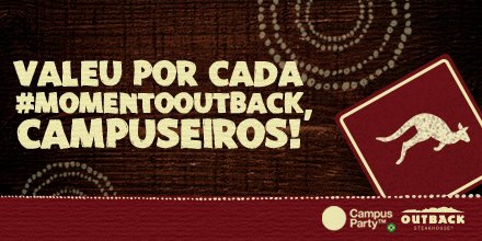 OutbackBrasil's tweet photo. A #CPBR9 chegou ao fim e a gente se despede agradecendo cada #MomentoOutback vivido aqui! <3 #OutbacknaCampus https://t.co/BVB9GYUzVB