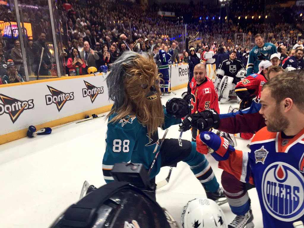 We have no words for this because Chewie would have no words for this. #NHLAllStar