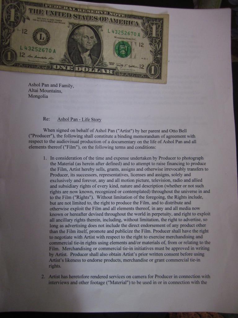 #TheEagleHuntress. From stay w Aisholpan &amp; family. Outing of 1USD contract by Enebish on TV Mongolia tough but good.