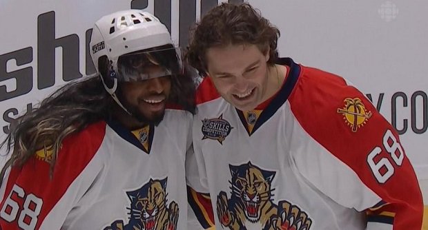 TSN_Sports's tweet photo. PK Subban wins the Breakaway Challenge. #NHLAllStar https://t.co/8Y0ClERTVI