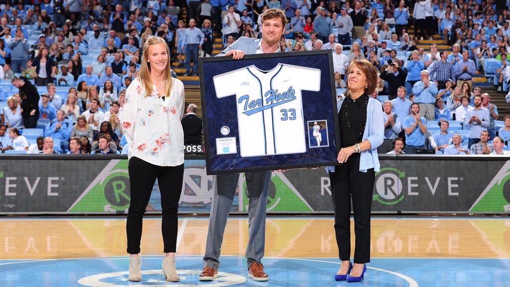 Congrats again to Andrew Miller on having his No. 33 retired this afternoon at the Smith Center!