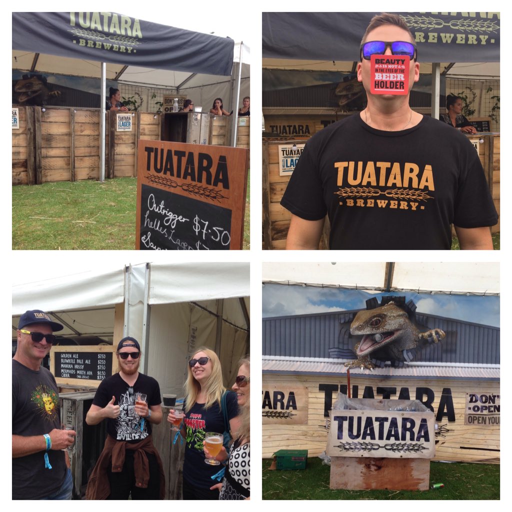 Sending off January in style  <a href="/_OnTheLawn_/">On The Lawn</a>  @TuataraBrew <a href="/Carltuatara/">Carl Vasta</a> Mt Maunganui is where it's at! #OTLNZ16 🍻