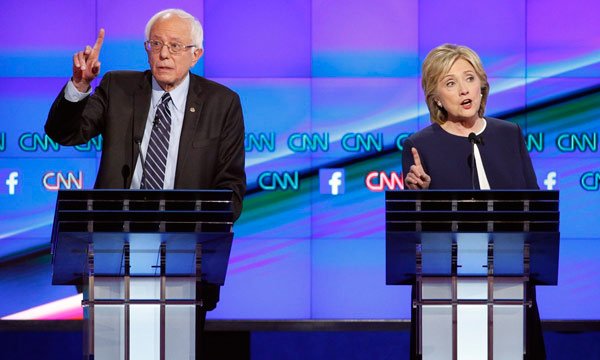brooklynpaper's tweet photo. BREAKNG: Bernie challenges Hillary to debate in Brooklyn!
https://t.co/qZ1xbkQZKD https://t.co/OxHsxhLc2m
