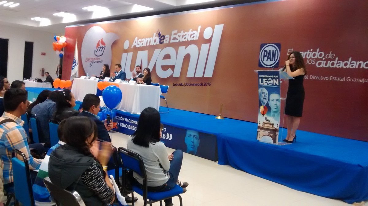 PANGuanajuato's tweet photo. "Es tiempo de unidad" @briseidaGto, nueva Secretaria de @AJuvenilGTO #AsambleaEstatalJuvenil https://t.co/XQTMy8VOrZ