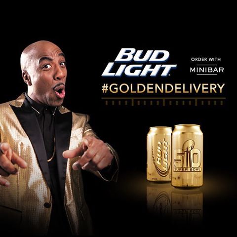 MinibarDelivery's tweet photo. Bud Light could be your ticket to Super Bowl 50! Don't miss the chance to enter today on our website!#goldendelivery https://t.co/OzmtthpVSy