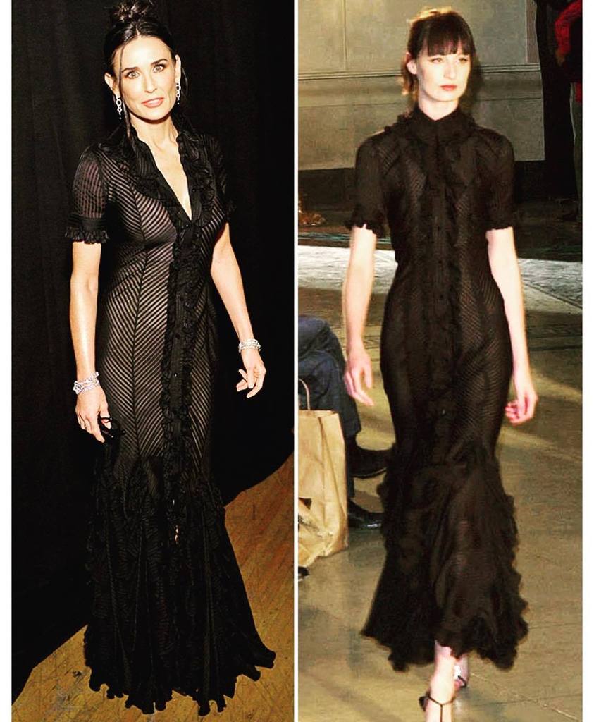 vmwinston's tweet image. Lovely surprise tonight......Demi Moore wearing Vintage Zac Posen. #Spring2003 #vintage #vintagestyle #demimoore #z…