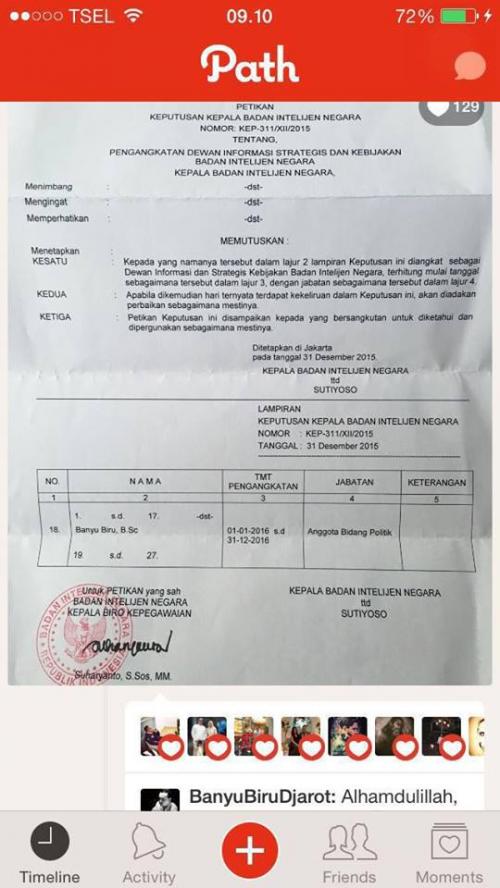 KeiSavourie's tweet photo. Diangkat jadi intel malah pamer di Path. Agen rahasia yang sangat tidak rahasia. https://t.co/s2X1ErkAxF https://t.co/HQ2UxBBPcB