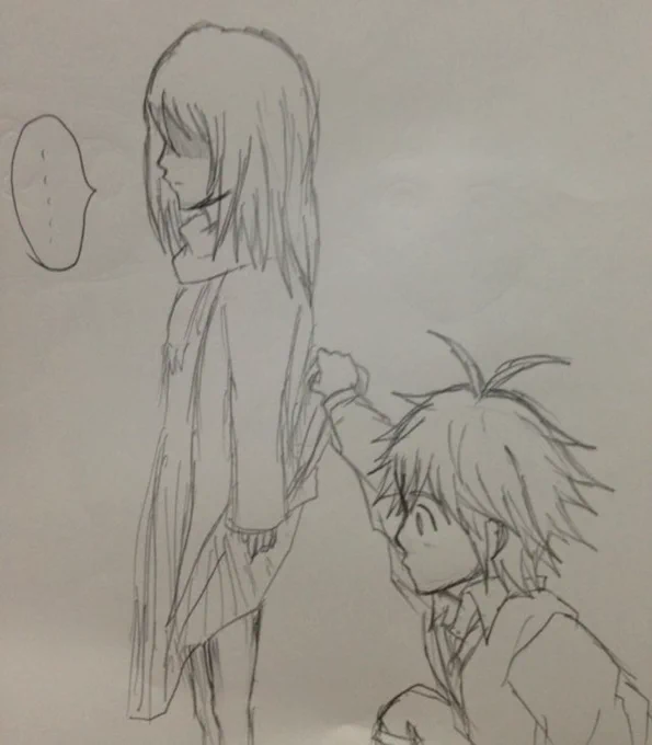 また懐かしい絵が。
中の人つながりで描いたミカサとメリオダス 