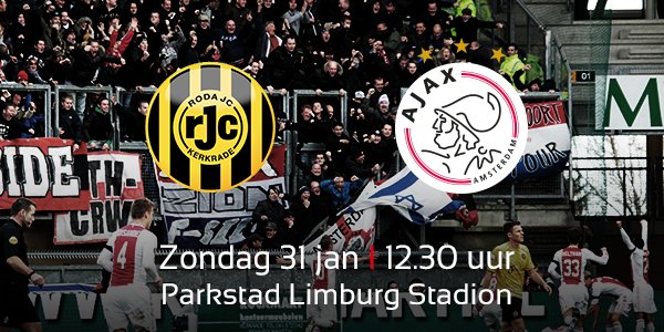 AFCAjax's tweet image. #MATCHDAY! Pakt #Ajax vanmiddag 3 punten in Limburg? Welke eindstand voorspellen jullie? #rodaja