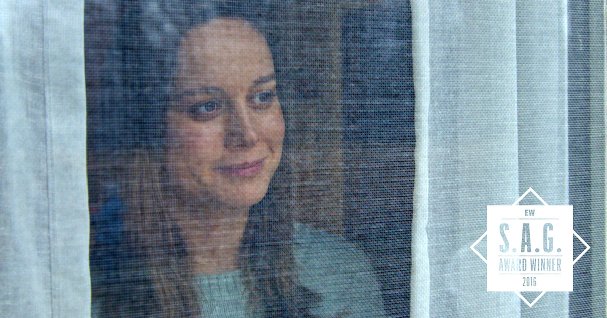 EW's tweet photo. .@brielarson wins Outstanding Performance by a Female Actor in a Leading Role win for #RoomMovie! #SAGAwards https://t.co/USRDc8nzAW