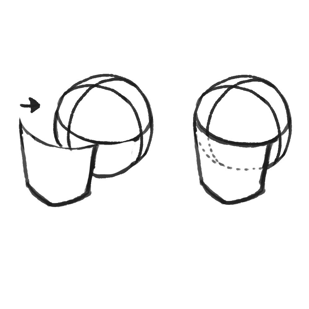 いちあっぷ By Mugenup クリエイティブ制作会社 Na Twitteru 顔の描き方 一例ですが 球体 状の頭部にお面を貼り付けるイメージ描くと立体感が取りやすいです 十字線をざっくり引いちゃダメ 顔の描き方講座 デッサン編 いちあっぷ講座 T Co