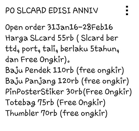 SLCreative8's tweet photo. INI DAFTAR HARGA, DI CEK DENGAN TELITI YA:) #SLCardEdisi5thAnnivSL https://t.co/MGwBpYqnhs