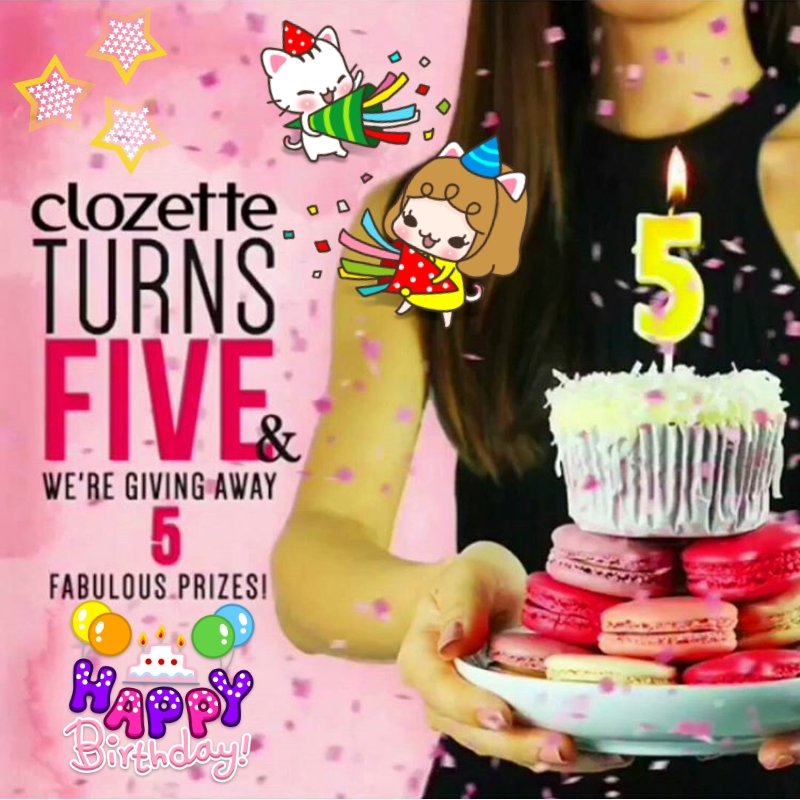 elynchan1010's tweet photo. @ClozetteCo Happy 5th birthday!! We love you!!  #ClozetteTurns5 https://t.co/FjN2EsYZl7