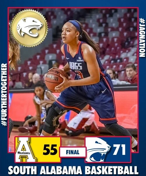YolishaJ's tweet photo. So proud of this teams' fight! Happy to get the W with special ppl in the crowd! #KeepMobileHome and #FlySouth πΎπΎ https://t.co/OfG6ROsrsQ