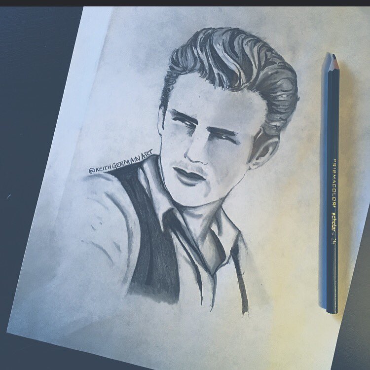 GermainKeith's tweet photo. Taking it back to some Old Hollywood fame! #JamesDean #keithgermainart https://t.co/SAfBtdwvNb