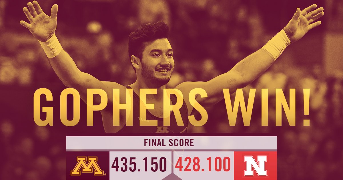 GopherMGym's tweet photo. #Gophers win at the Pav over Nebraska and the UMN Club Team (228.450)! https://t.co/rjWQZ4xmjF