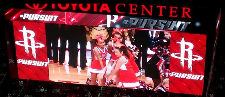 Watching LPJH Cheerleaders perform at the Houston Rockets game tonight! Way to go Madison!! #HoustonRockets