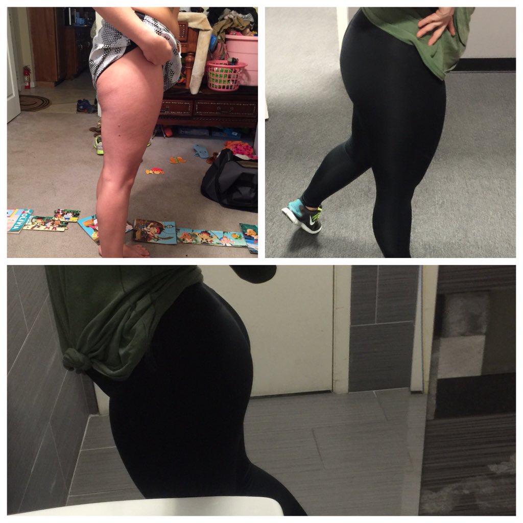 AngelaCoxey's tweet photo. 6 month progress. Makin da booty grow. https://t.co/Hg96fToOdr