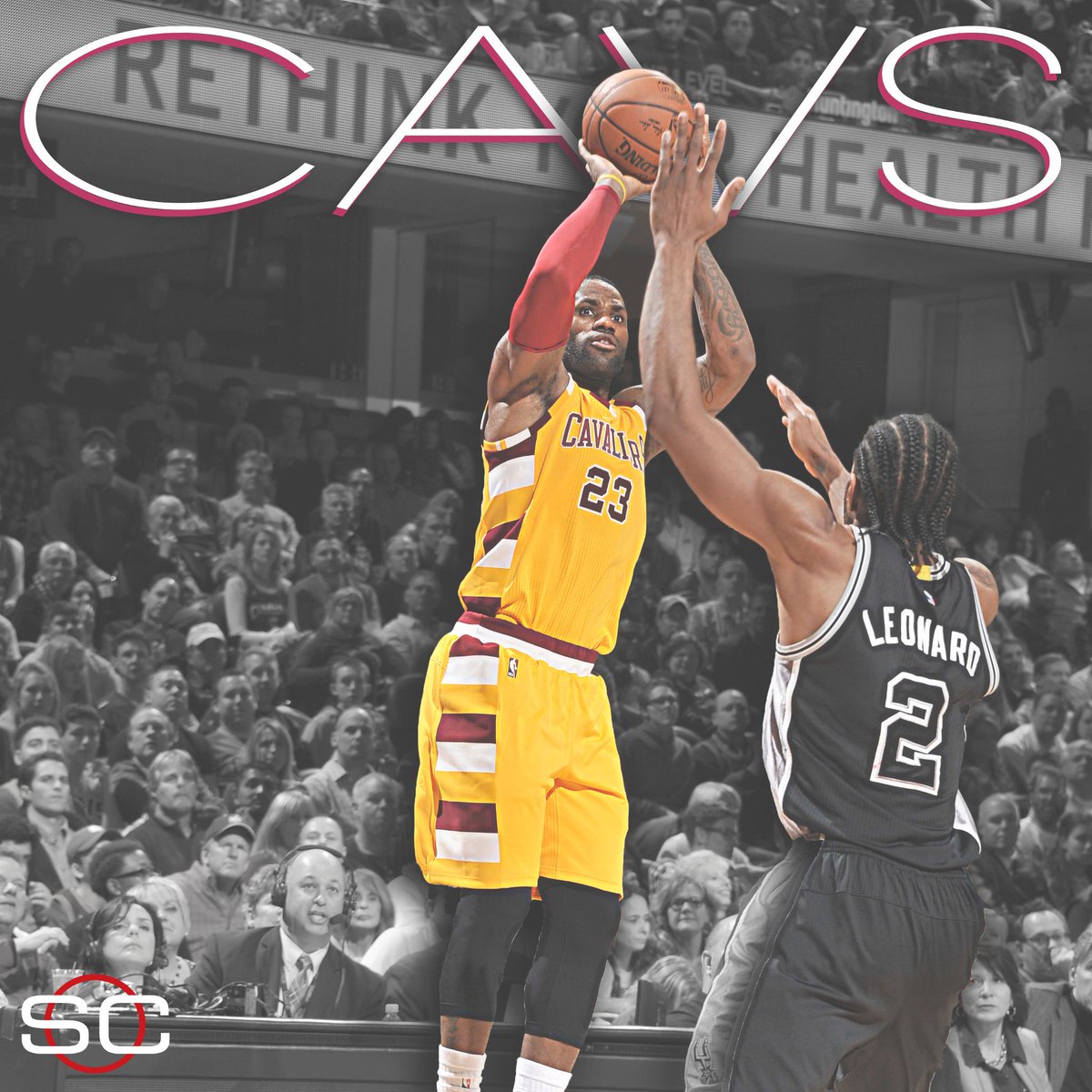 SportsCenter's tweet photo. Cavs take down Spurs in Cleveland, 117-103. https://t.co/8Q6LdJAyH5