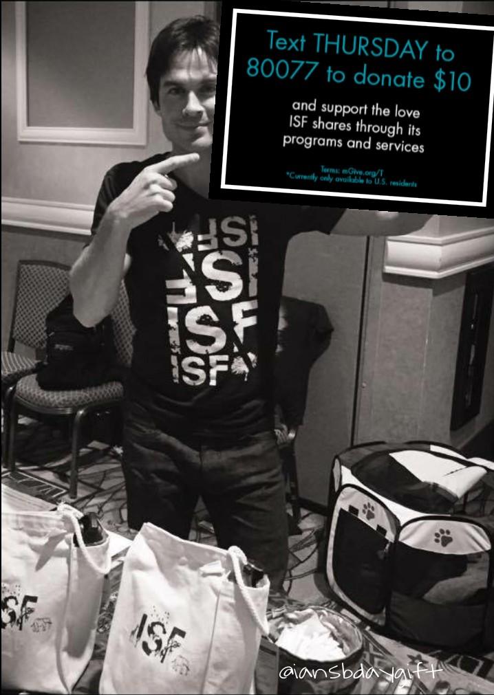 Iansbdaygift's tweet photo. Every donation supports the love #ISF shares through programs and grants
@iansomerhalder https://t.co/egxZQ8P0Kr