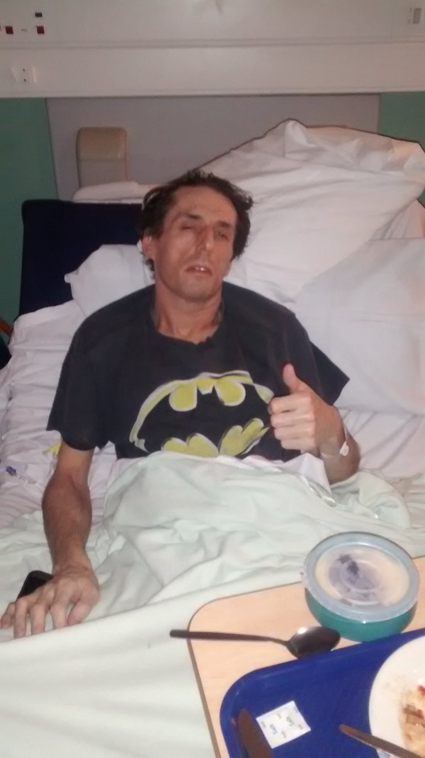 dceufacts's tweet photo. This is Bazz, a #Batman fan. He's very ill- and he wants to see #BatmanvSuperman. Let's make it happen. #Batman4Bazz https://t.co/IybXaymv99