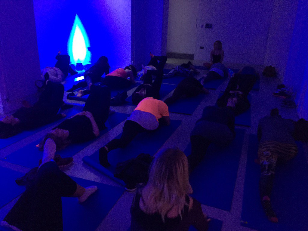 IcetankKitchen's tweet photo. Starting #TheWellnessTank with some relaxing yoga with @YogaWithNatasha ! #TheRealMe #Yoga #SundayFunday https://t.co/U6pnAb194q