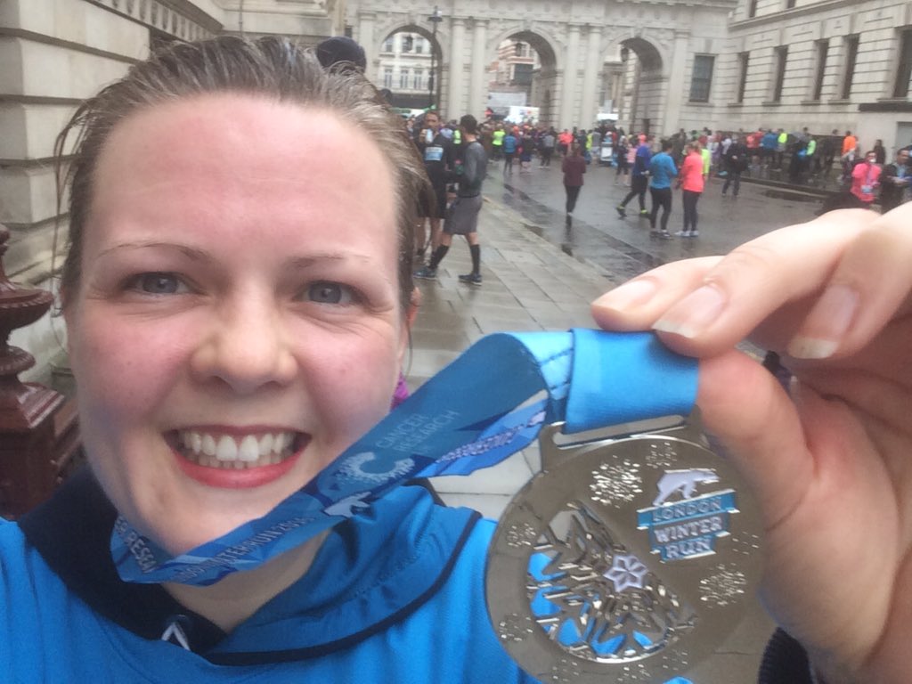 Dilksie's tweet photo. #ThisGirlCan #WinterRun whoop made it! https://t.co/Uus0Jaqf4n