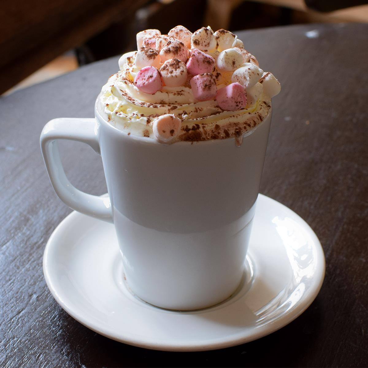 Our famous deluxe hot chocolate. You won't get one of these in Starbucks...