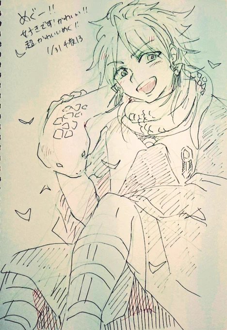 今日の千夜一夜13で
はとみんにスケブを描いて頂きました!
スフィントスくん...😂💗
ああああ～家宝にすっぺ～😂😂💗💗
(Twitterにあげる許可は頂いております) 