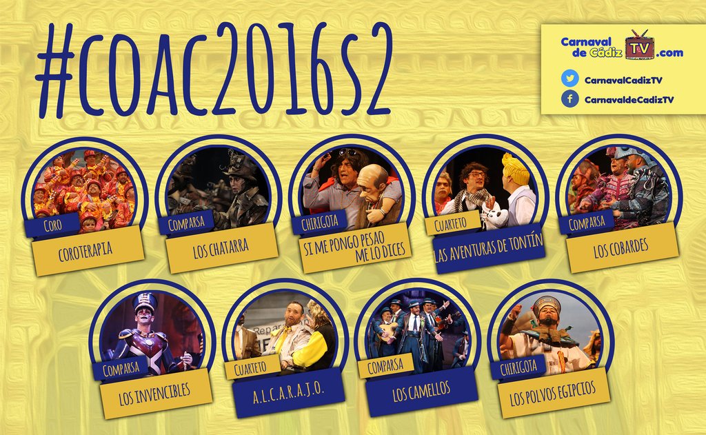 JFuentesAndreu's tweet photo. Ya tenemos las semifinales @SgNereida @baile_tomas #COAC2016 #OjoAlMartes #QueElRitmoNoPareCompare https://t.co/mkE92Ufk7b