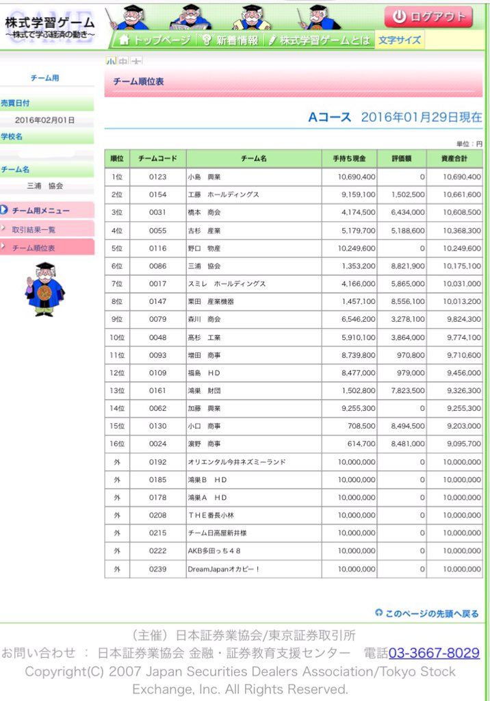 株式学習ゲーム Hashtag V Twitter