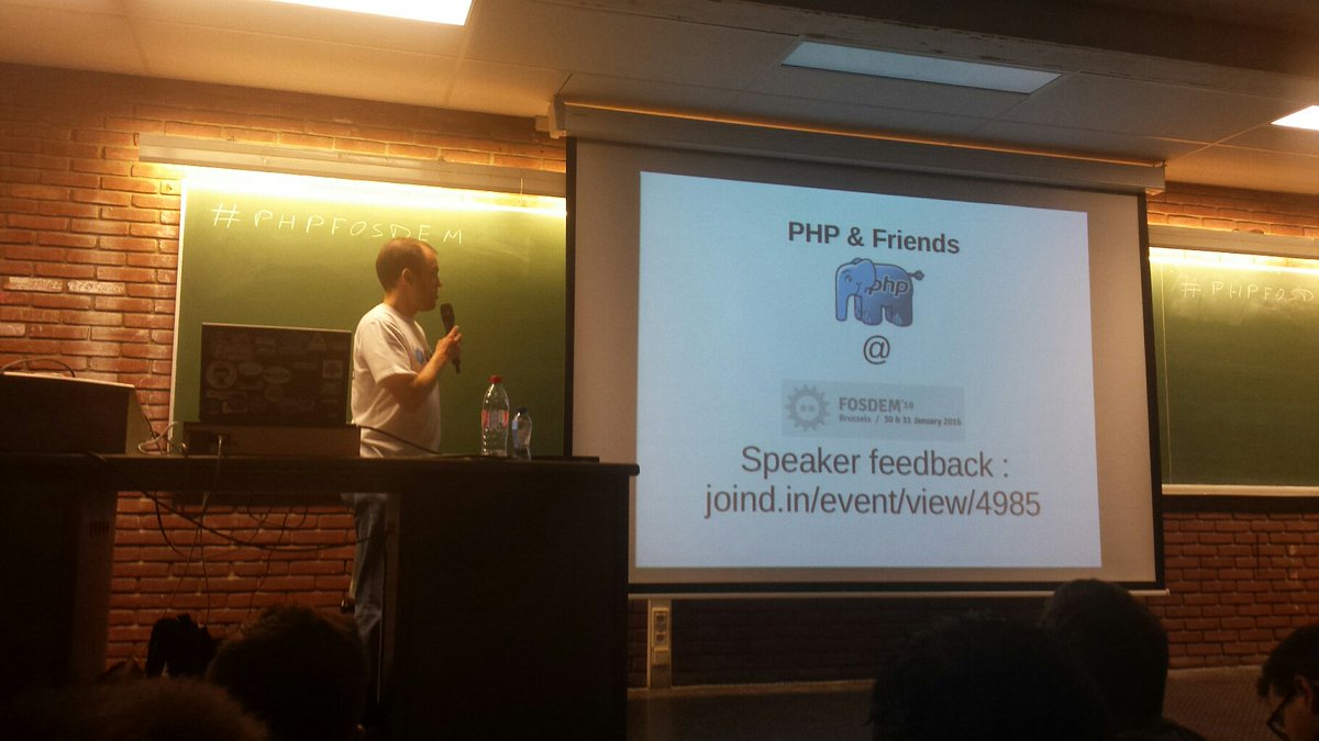 lpopov's tweet image. Php and friends about to begin #PHPFOSDEM