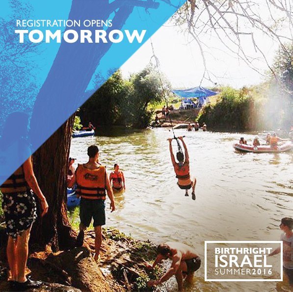 FreeIsraelTrips's tweet image. Ready for it? Summer trip registration opens TOMORROW 10am EST. Last chance to Pre-Register bit.ly/1Q2XUWR