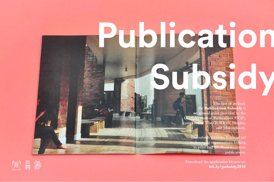 HEIGHTSAteneo's tweet photo. The Subsidy provides aid to orgs who wish to print and distribute their own publications. https://t.co/nLGY60WM9H https://t.co/5UAxwiMhM2