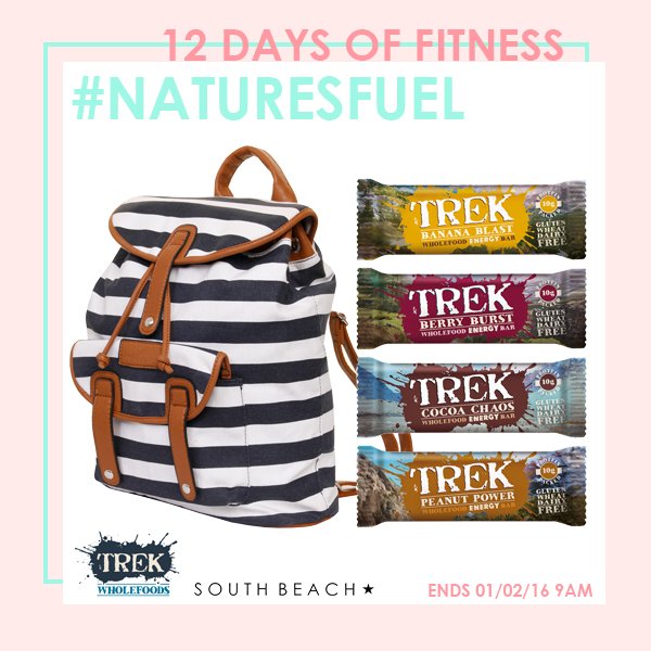 RT + FOLLOW both to #WIN an @EatTrek hamper + <a href="/SouthBSwim/">South Beach Official</a> gym bag! southbeachofficial.com/fitness #giveaway #competition